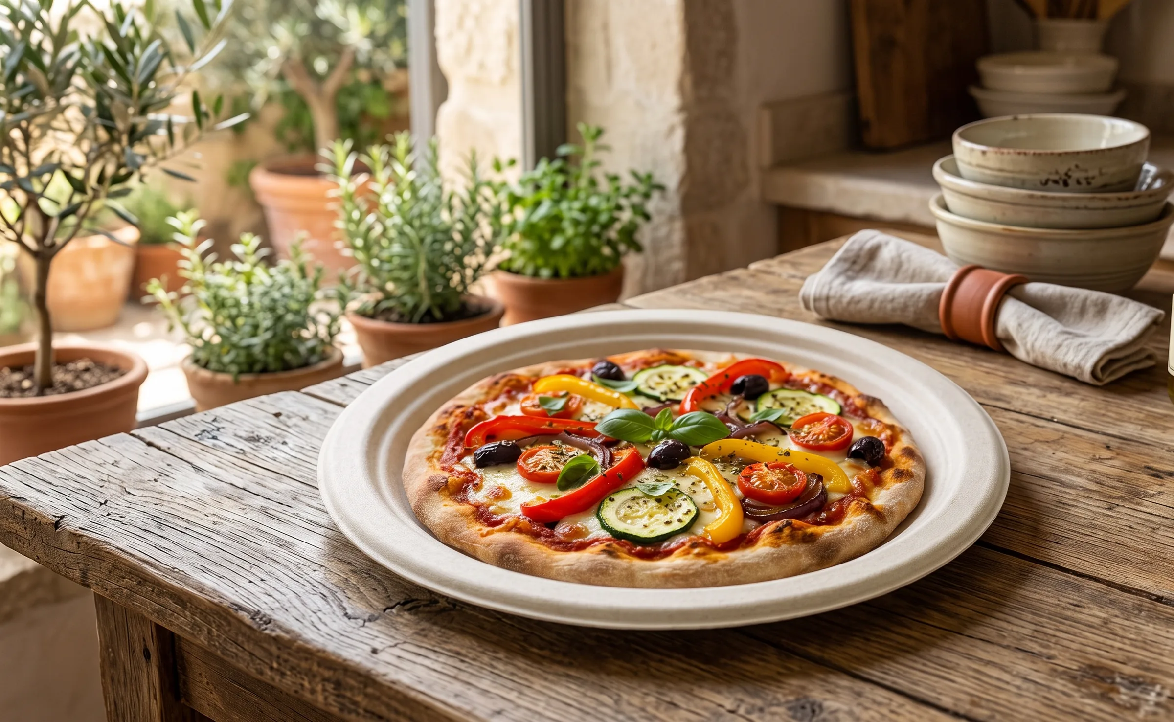 9" Round Plate Served Food