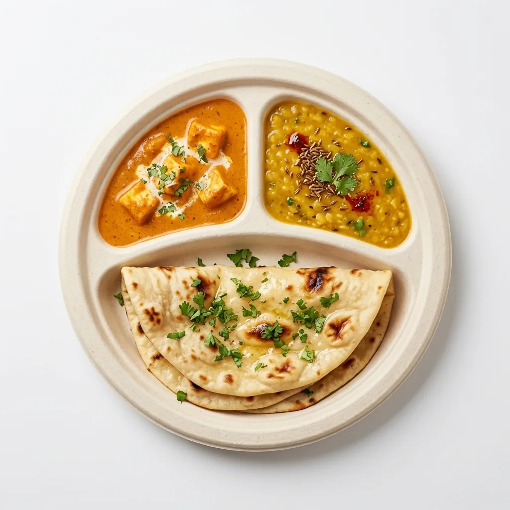 10" 3CP Round Plate Served Meal